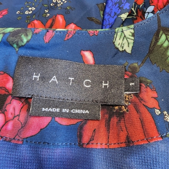 Hatch The Grace Maternity Dress in Blue Floral Flutter Sleeve 1 Small - Picture 8 of 9